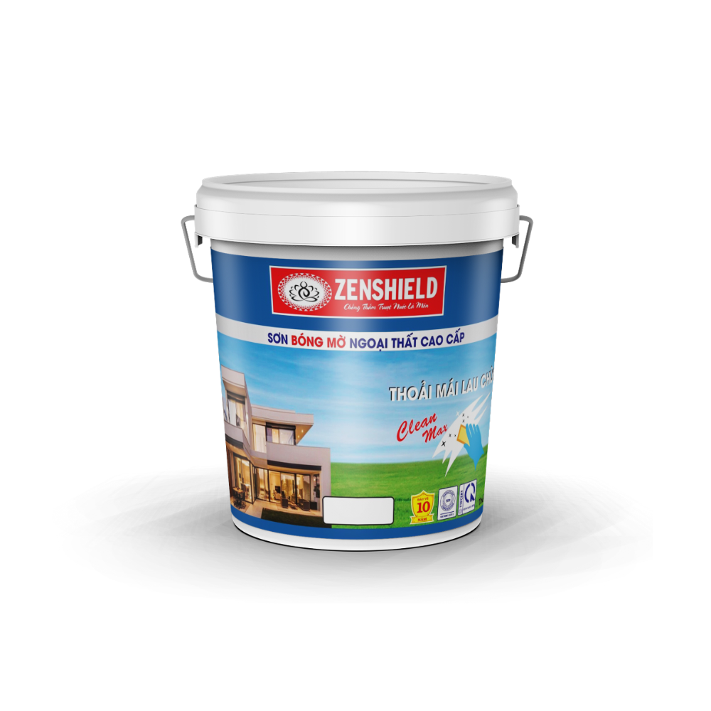 ZENSHIELD - Sơn bóng mờ thoải mái lau chùi ngoại thất