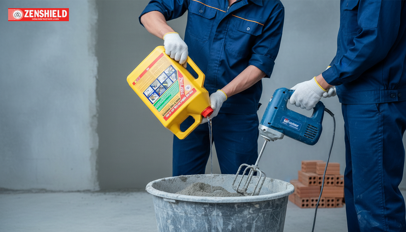 Phụ gia chống thấm hoạt động như thế nào trong vữa