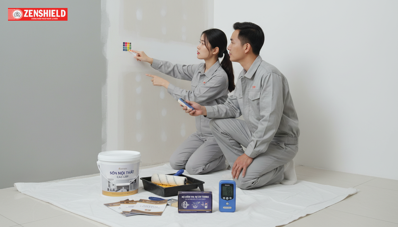 Cách kiểm tra độ ẩm tường trước khi sơn