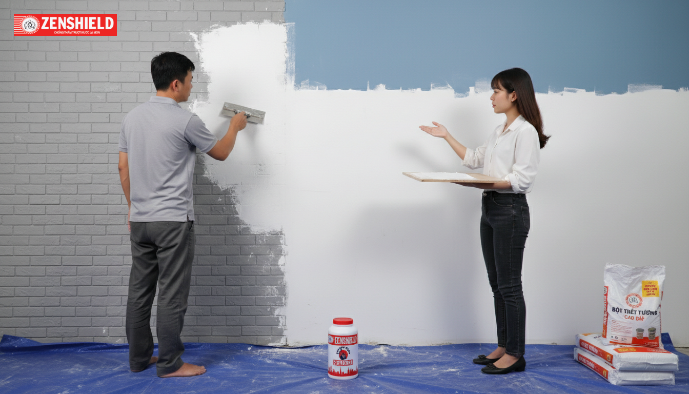 Bột trét có ảnh hưởng đến độ bền sơn không?