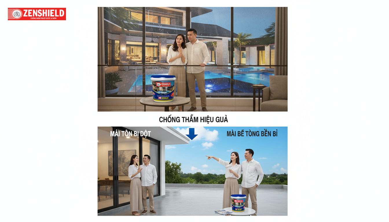 Chống thấm mái tôn khác gì mái bê tông?