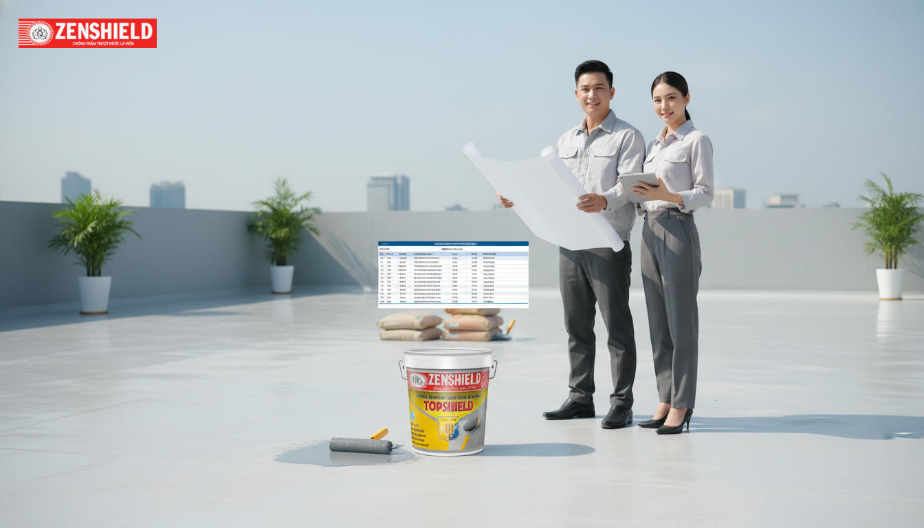Chống thấm sân thượng bao nhiêu tiền 1m2? Báo giá chi tiết 2024