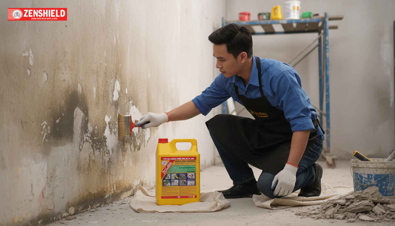 Nhà bị thấm chân tường xử lý thế nào cho dứt điểm