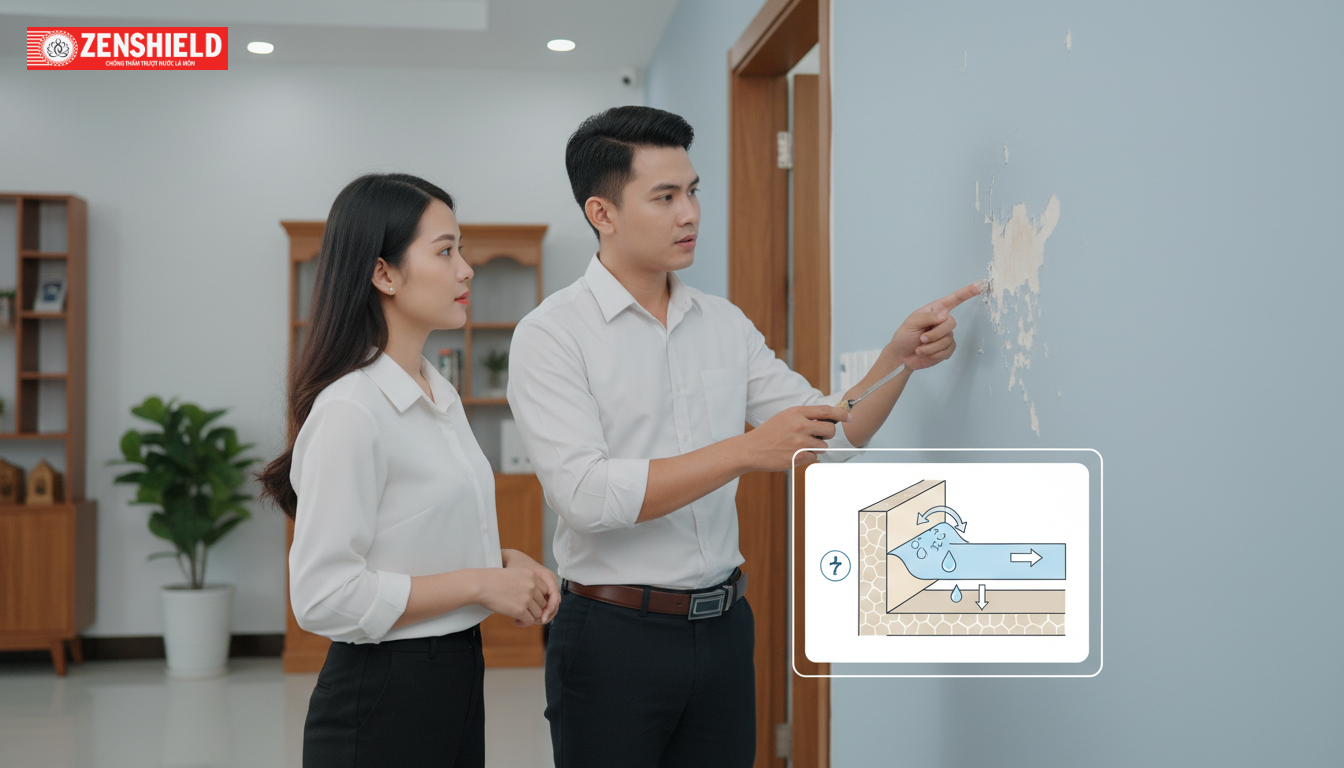 Tường bị phồng rộp xử lý thế nào