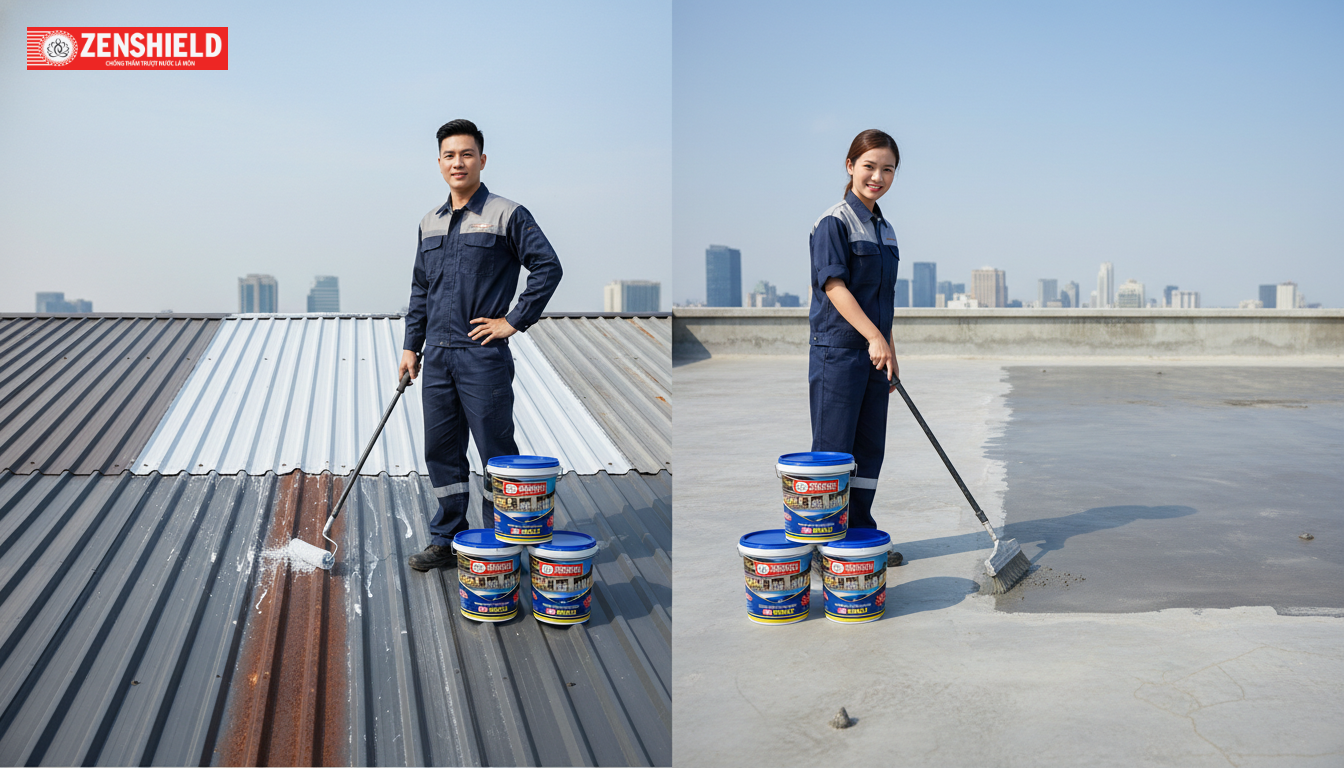 Chống thấm mái tôn khác gì mái bê tông?