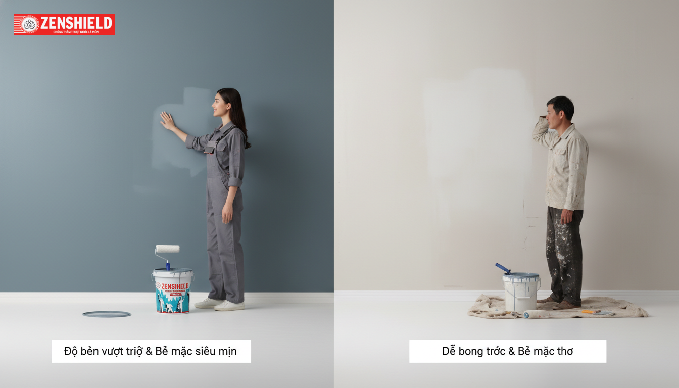 Sơn nội thất cao cấp khác gì sơn thường?